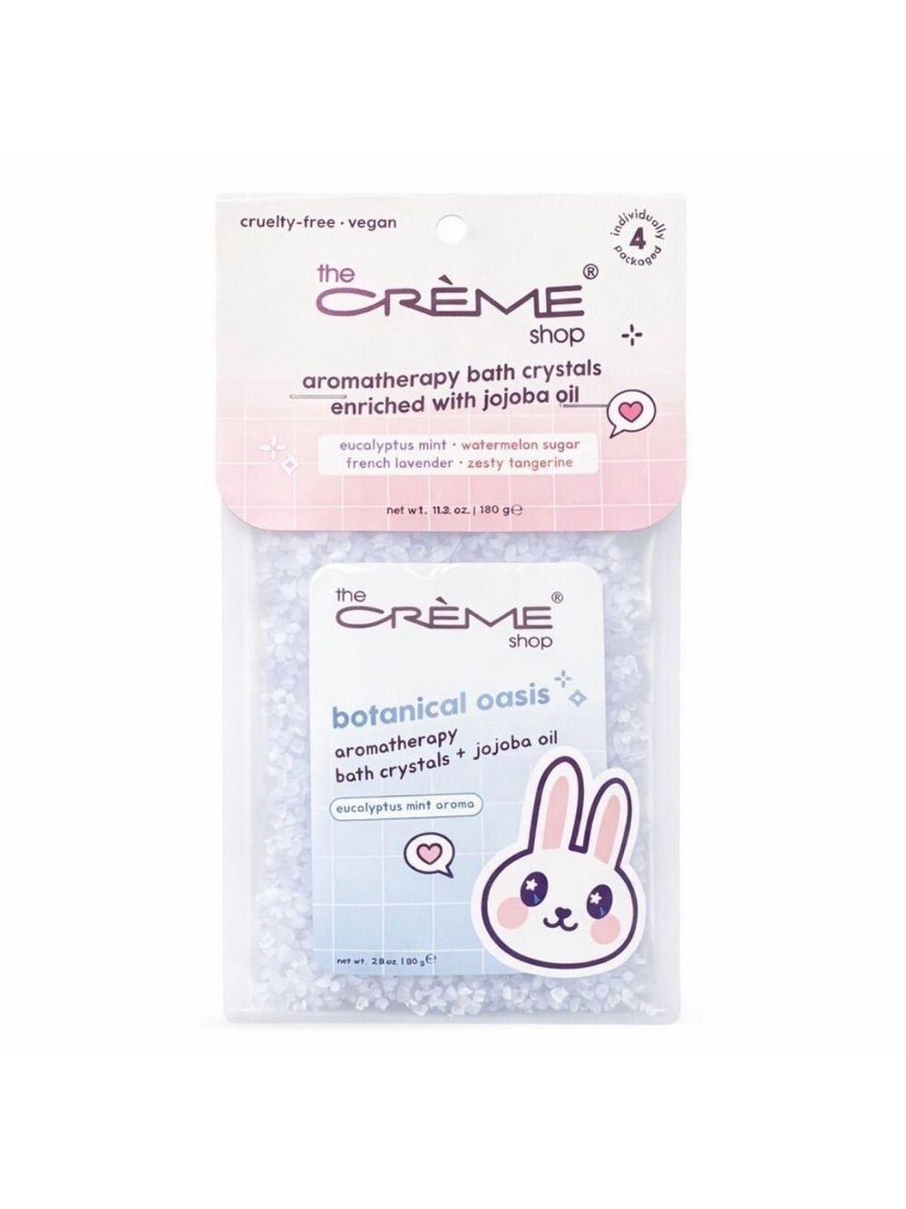 The Crème Shop Botanical Oasis Bath Crystals 4 Pack